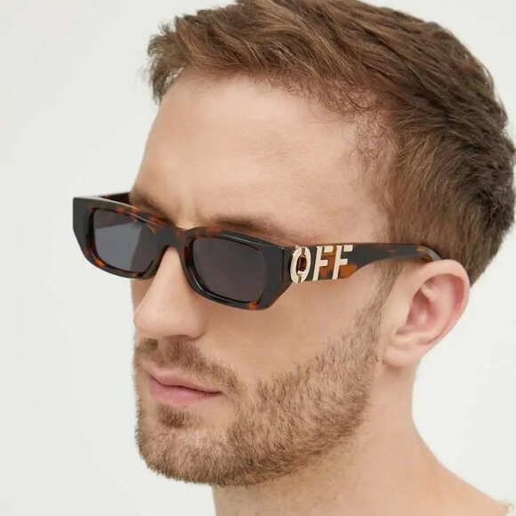 Off-White FILLMORE Sunglasses – Havana Frame Grey Lenses | Model OERI124 6007 - Picture 9 of 13